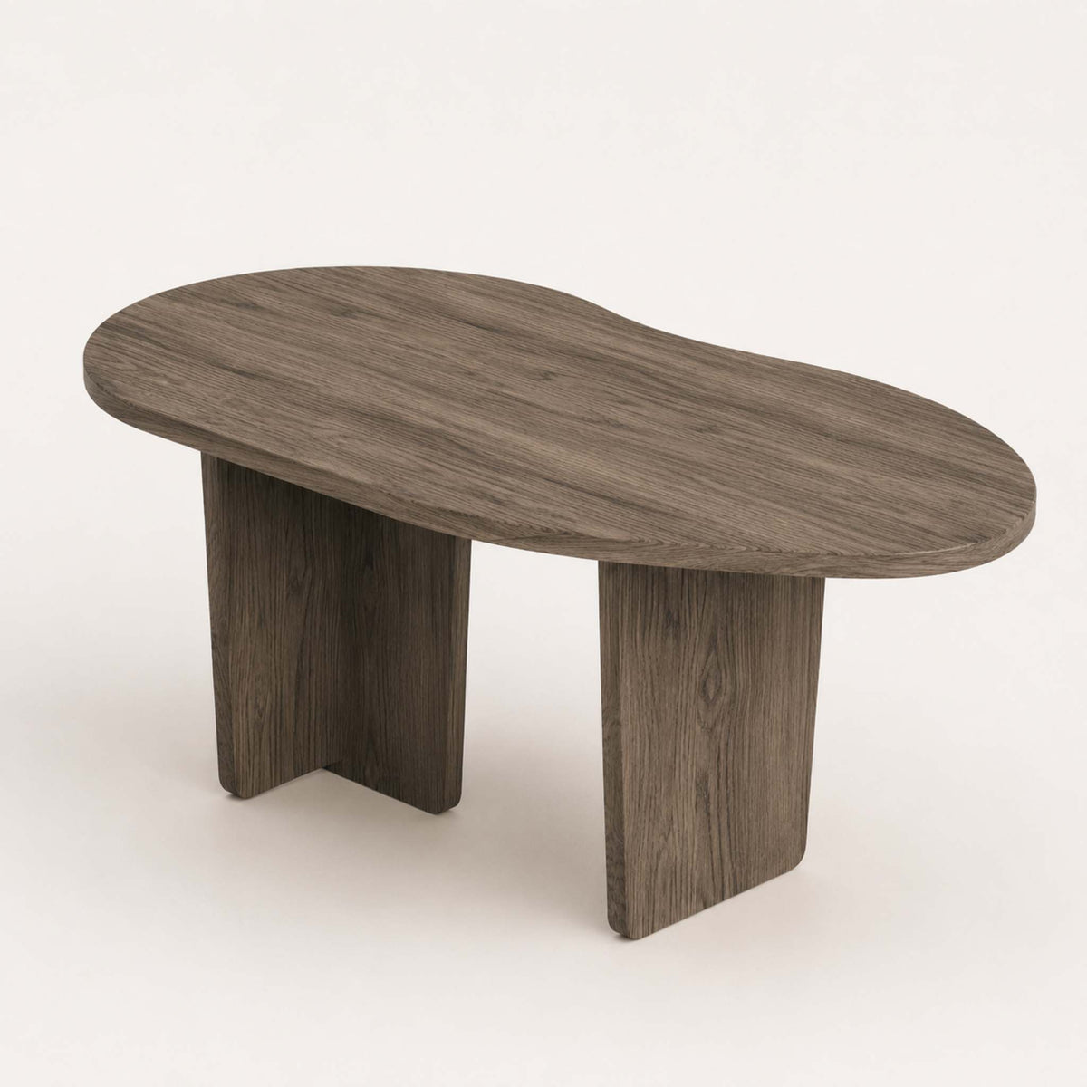 ÉTAUDORÉ & Our Wabi Sabi Home Agata organic shape table in solid oak wood, graphite finish