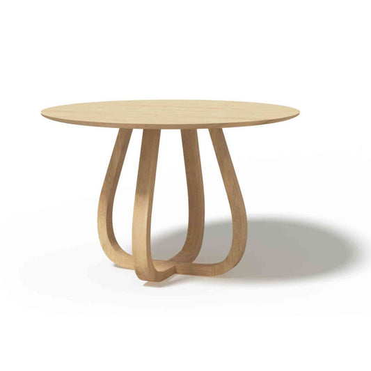 Chamossaire Round Dining Table in Solid Oak Wood