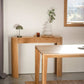 Handcrafted solid wood console for entryway or living room