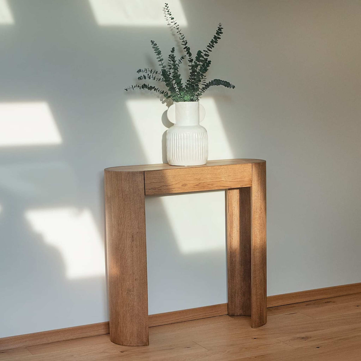Minimal solid wood console Aare by ÉTAUDORÉ