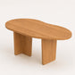 ÉTAUDORÉ & Our Wabi Sabi Home Agata organic shape table in solid oak wood, chestnut finish