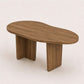 ÉTAUDORÉ & Our Wabi Sabi Home Agata organic shape table in solid oak wood, dark finish