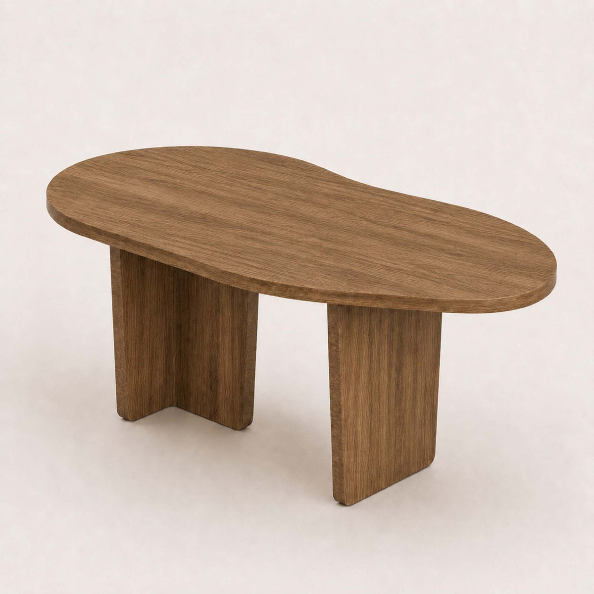 ÉTAUDORÉ & Our Wabi Sabi Home Agata organic shape table in solid oak wood, dark finish