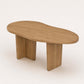 ÉTAUDORÉ & Our Wabi Sabi Home Agata organic shape table in solid oak wood, medium finish