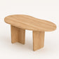ÉTAUDORÉ & Our Wabi Sabi Home Agata organic shape table in solid oak wood, natural finish