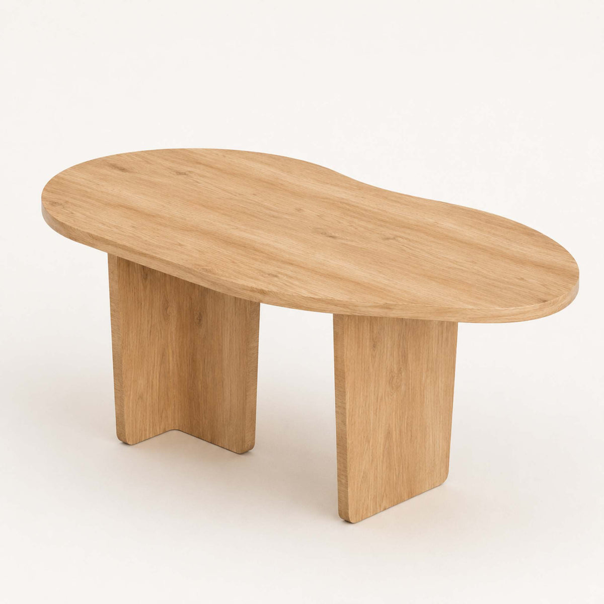ÉTAUDORÉ & Our Wabi Sabi Home Agata organic shape table in solid oak wood, natural finish