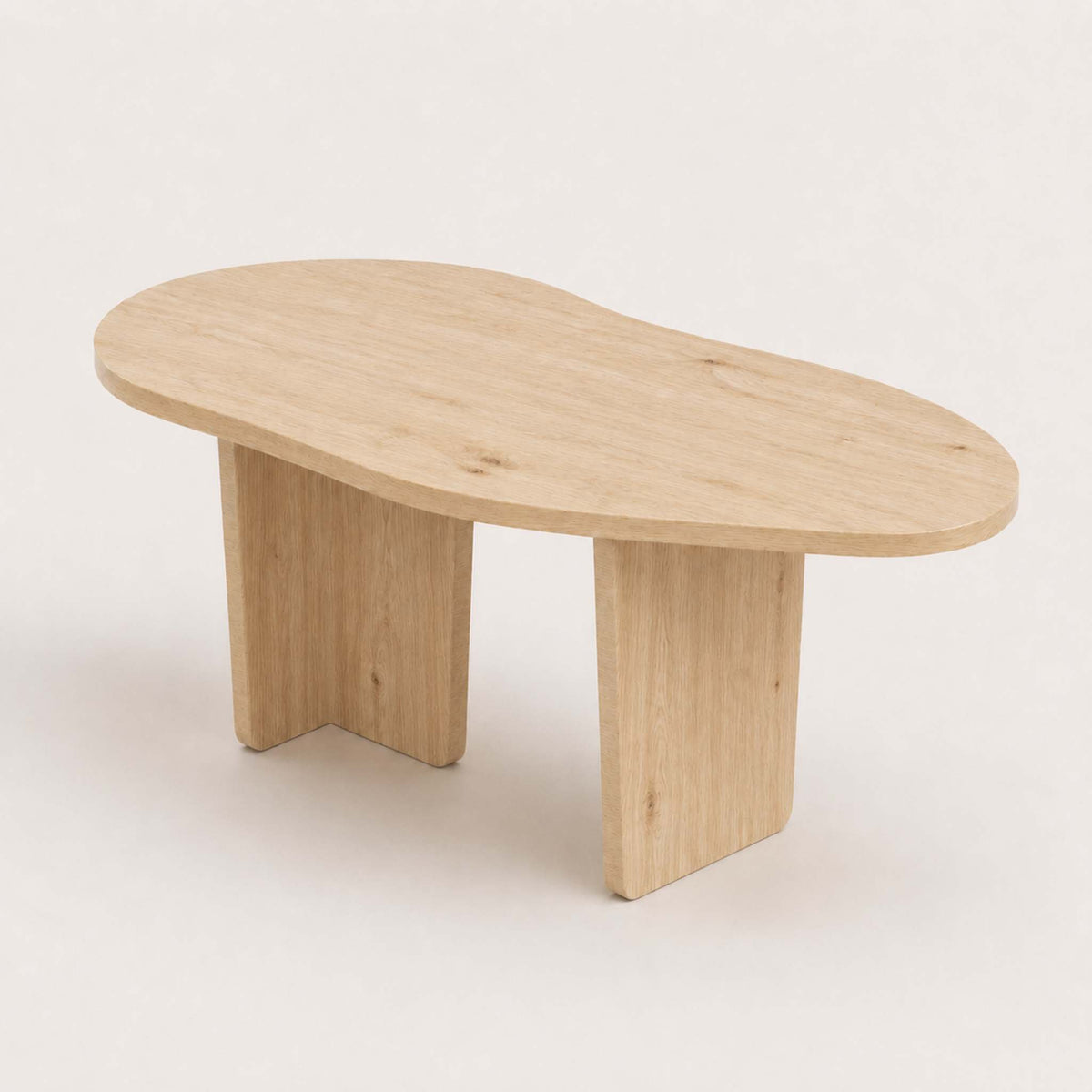 ÉTAUDORÉ & Our Wabi Sabi Home Agata organic shape table in solid oak wood, raw finish