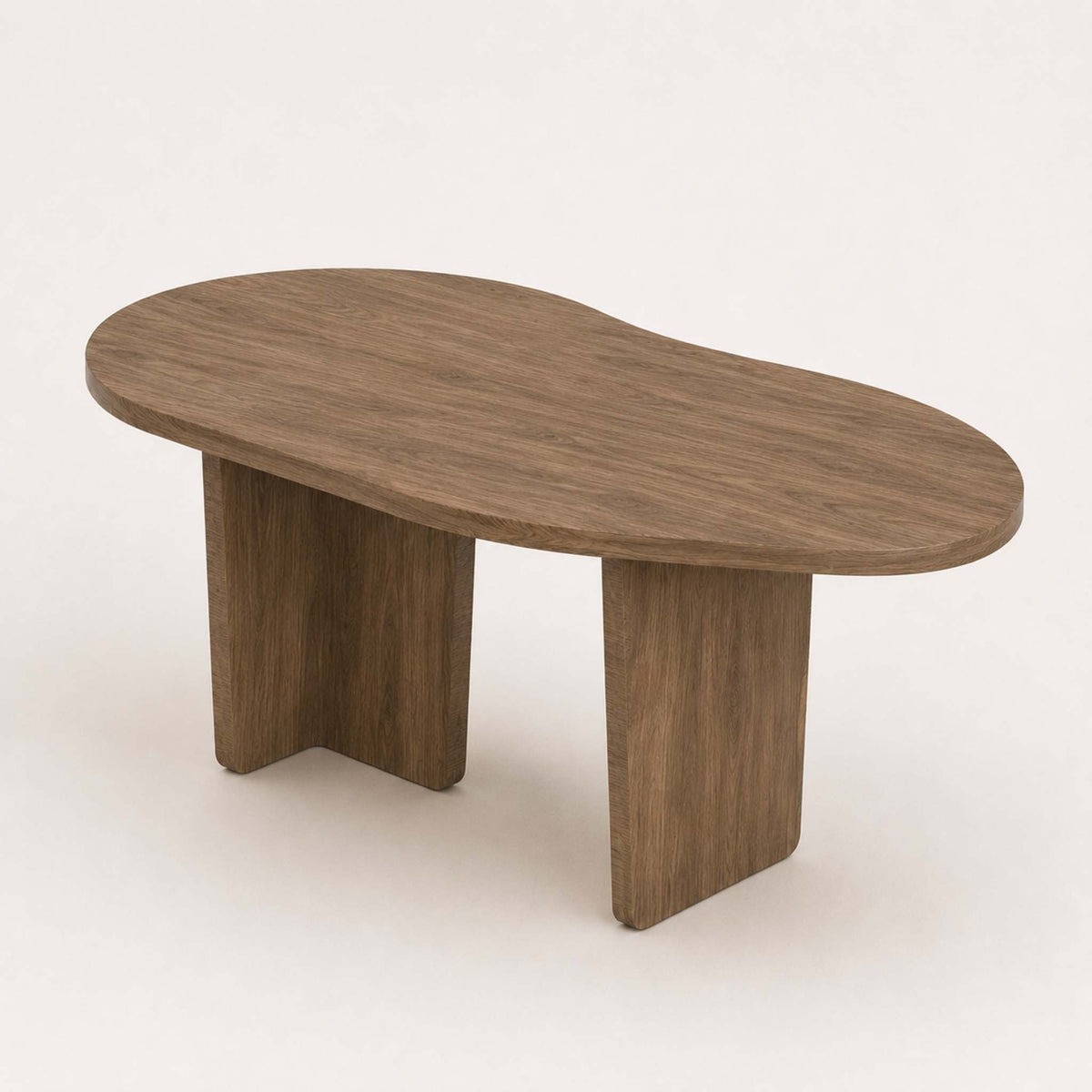 ÉTAUDORÉ & Our Wabi Sabi Home Agata organic shape table in solid oak wood, smoky finish