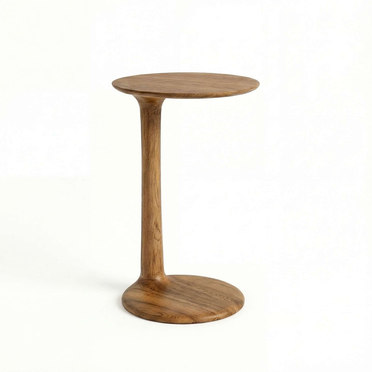 ETAUDORE Albula Side Table in Solid Oak Wood in Dark Finish
