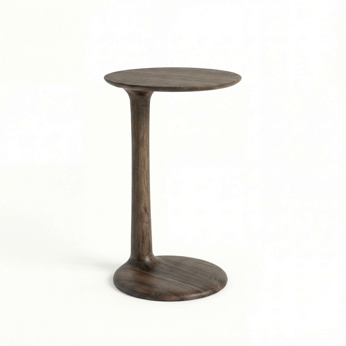 ETAUDORE Albula Side Table in Solid Oak Wood in Graphite Finish