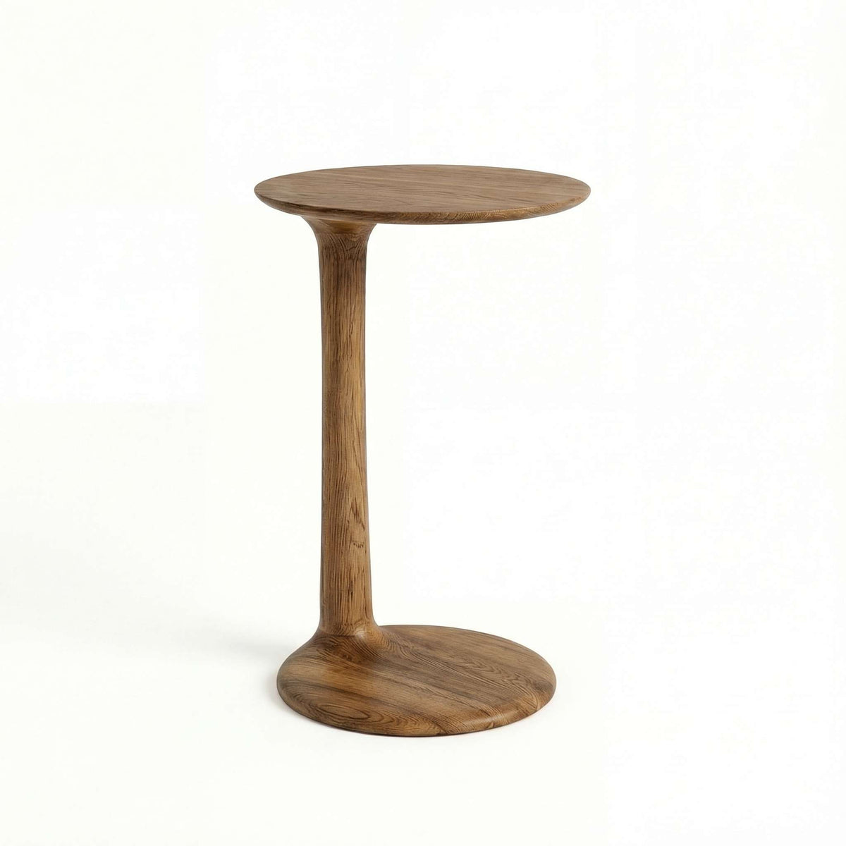 ETAUDORE Albula Side Table in Solid Oak Wood in Smoky Finish