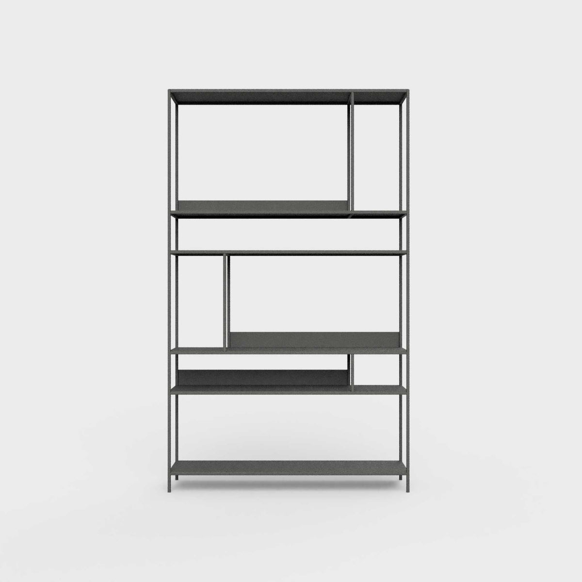 ÉTAUDORÉ Floks 01 powder coated steel bookcase in anthracite gray