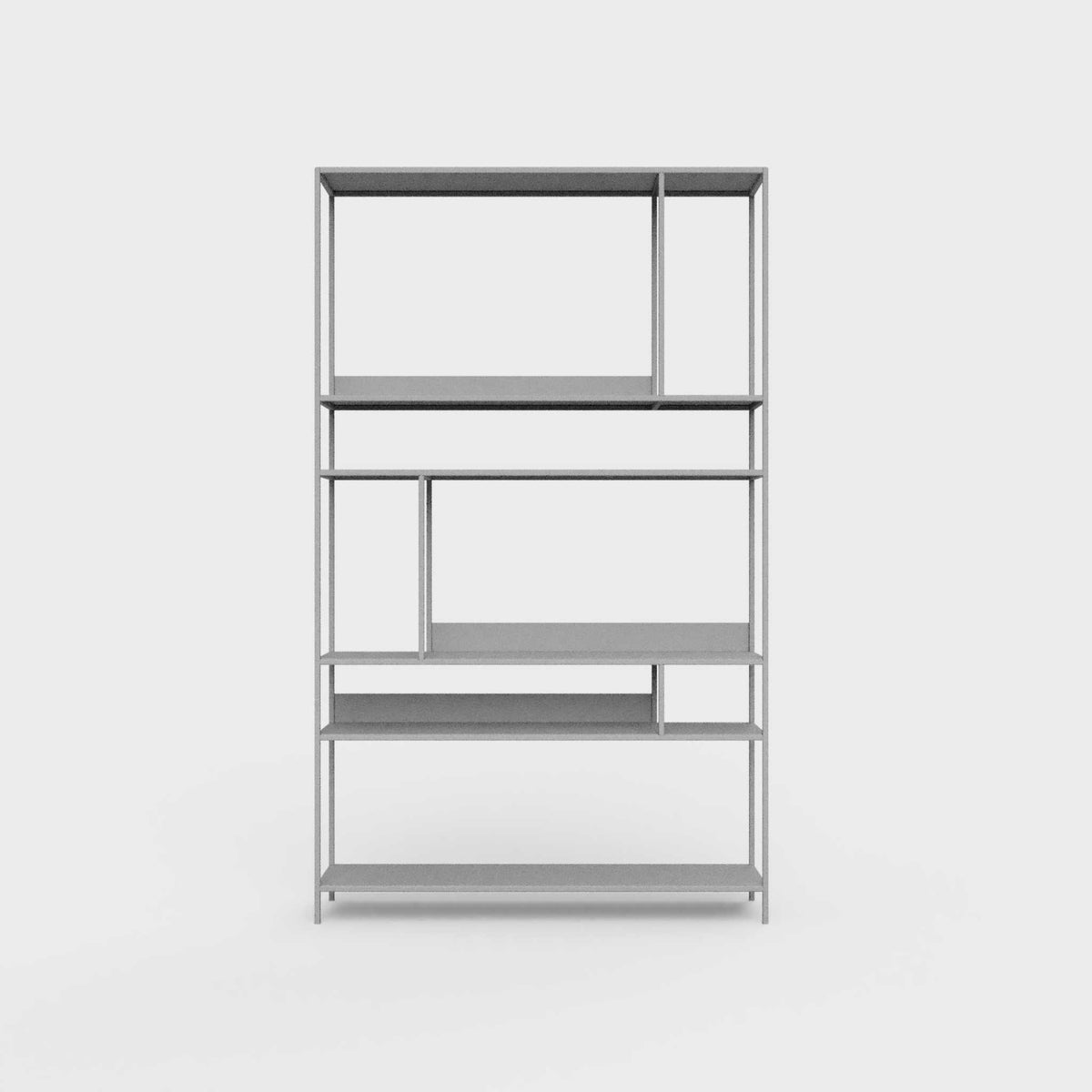 ÉTAUDORÉ Floks 01 powder coated steel bookcase in ashen gray