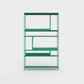 ÉTAUDORÉ Floks 01 powder coated steel bookcase in avocado green