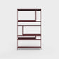 ÉTAUDORÉ Floks 01 powder coated steel bookcase in burgundy deep read