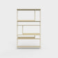 ÉTAUDORÉ Floks 01 powder coated steel bookcase in dark ecru