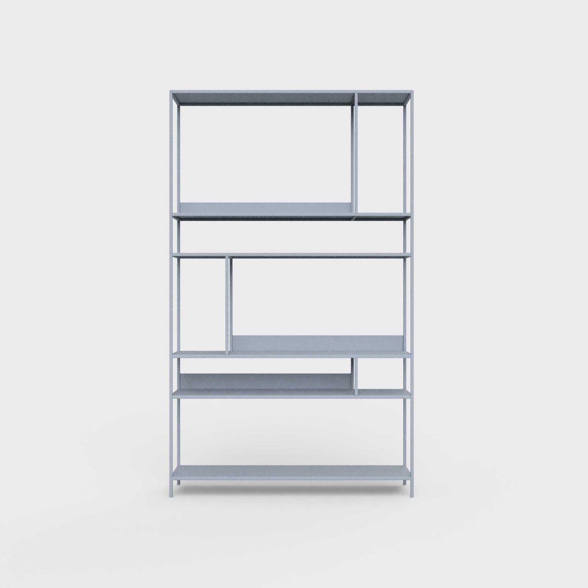 ÉTAUDORÉ Floks 01 powder coated steel bookcase in pigeon blue