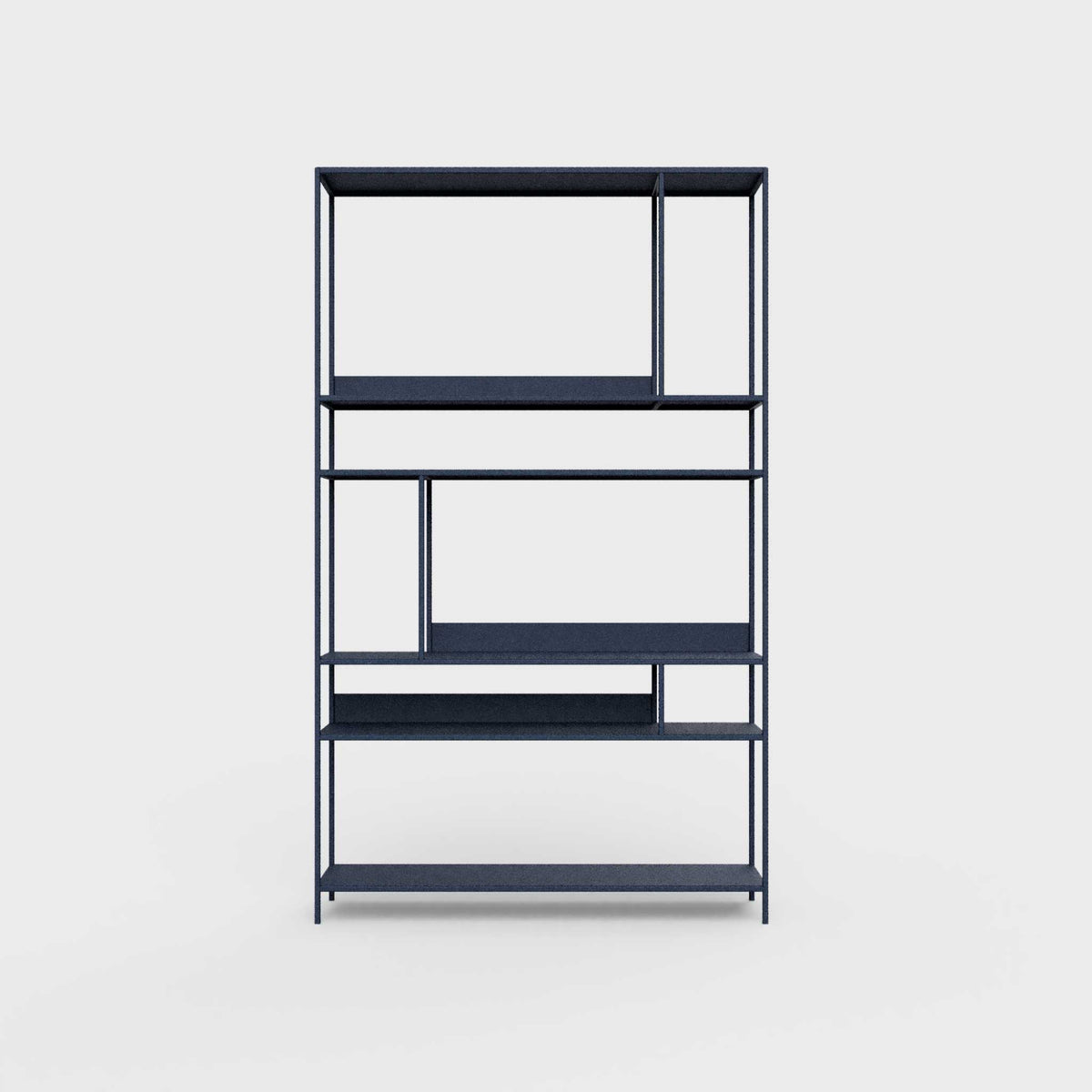 ÉTAUDORÉ Floks 01 powder coated steel bookcase in prussian blue