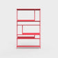 ÉTAUDORÉ Floks 01 powder coated steel bookcase in raspberry pink