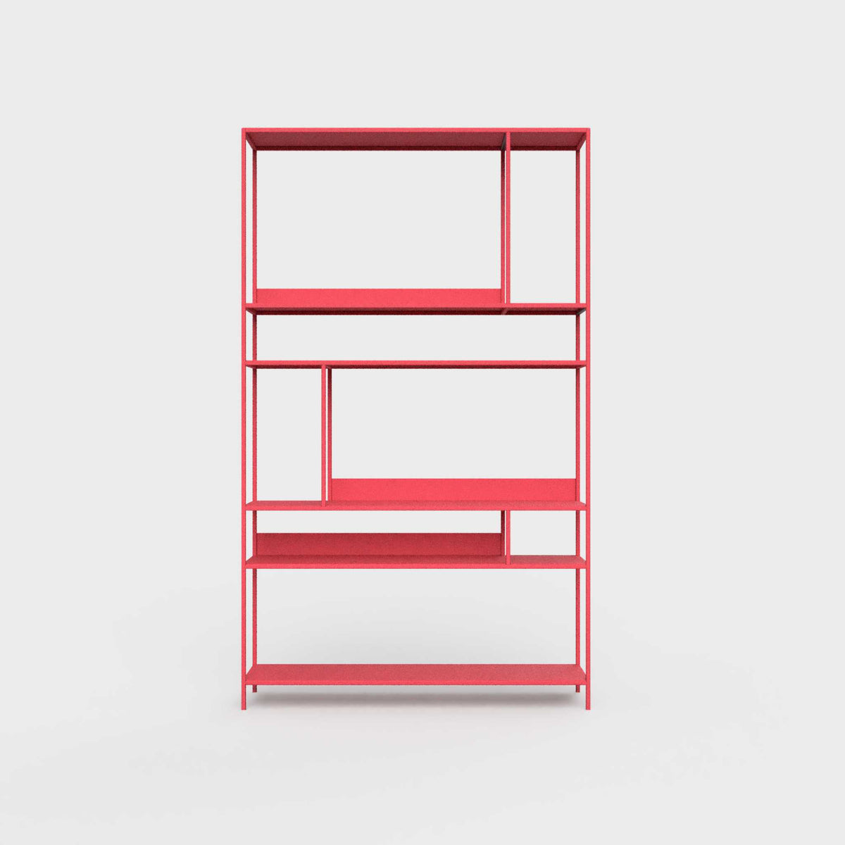 ÉTAUDORÉ Floks 01 powder coated steel bookcase in raspberry pink