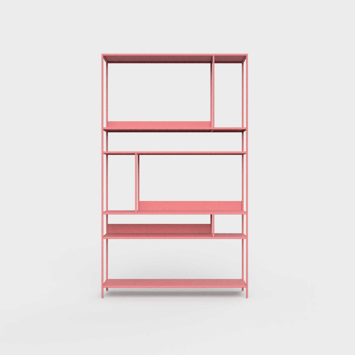 ÉTAUDORÉ Floks 01 powder coated steel bookcase in rose pink