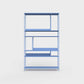 ÉTAUDORÉ Floks 01 powder coated steel bookcase in sky blue