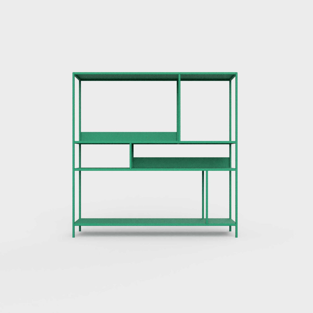Avocado green ÉTAUDORÉ DESIVA shelving unit made from highest quality powder coated steel