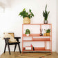 Interior arrangement with the ÉTAUDORÉ DESIVA shelving unit made from highest quality powder coated steel
