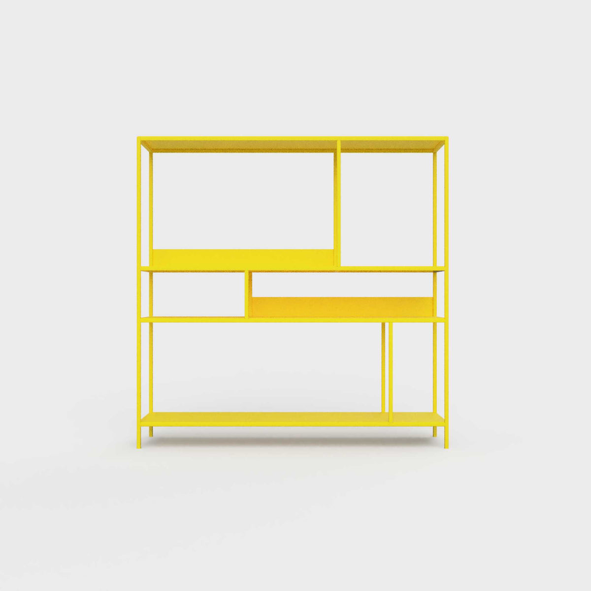 Lemon yellow ÉTAUDORÉ DESIVA shelving unit made from highest quality powder coated steel