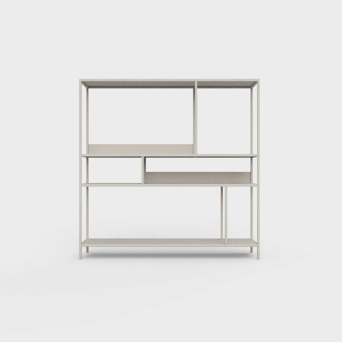 Light beige ÉTAUDORÉ DESIVA shelving unit made from highest quality powder coated steel