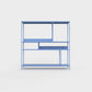 Sky blue ÉTAUDORÉ DESIVA shelving unit made from highest quality powder coated steel