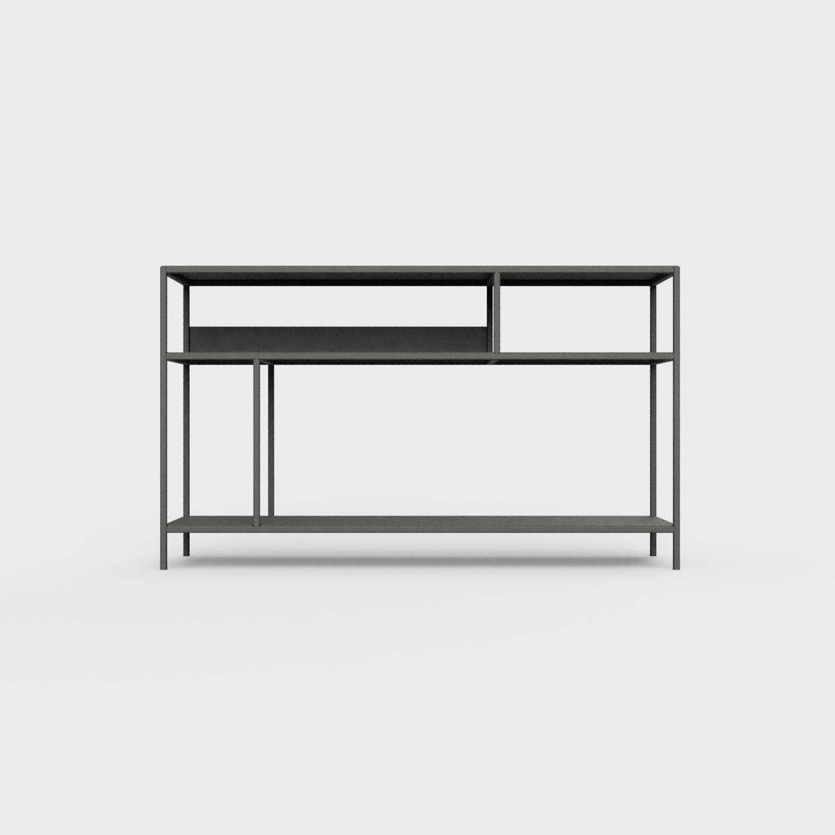 Anthracite color ÉTAUDORÉ DESIVA small shelving unit Floks 03, made to order from highest quality powder coated steel