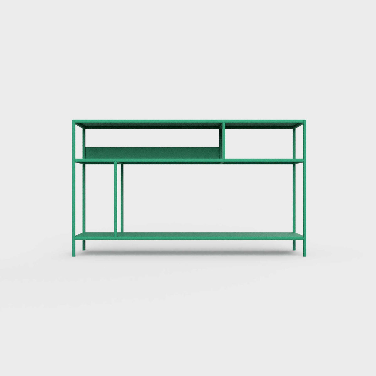 Avocado green color ÉTAUDORÉ DESIVA small shelving unit Floks 03, made to order from highest quality powder coated steel