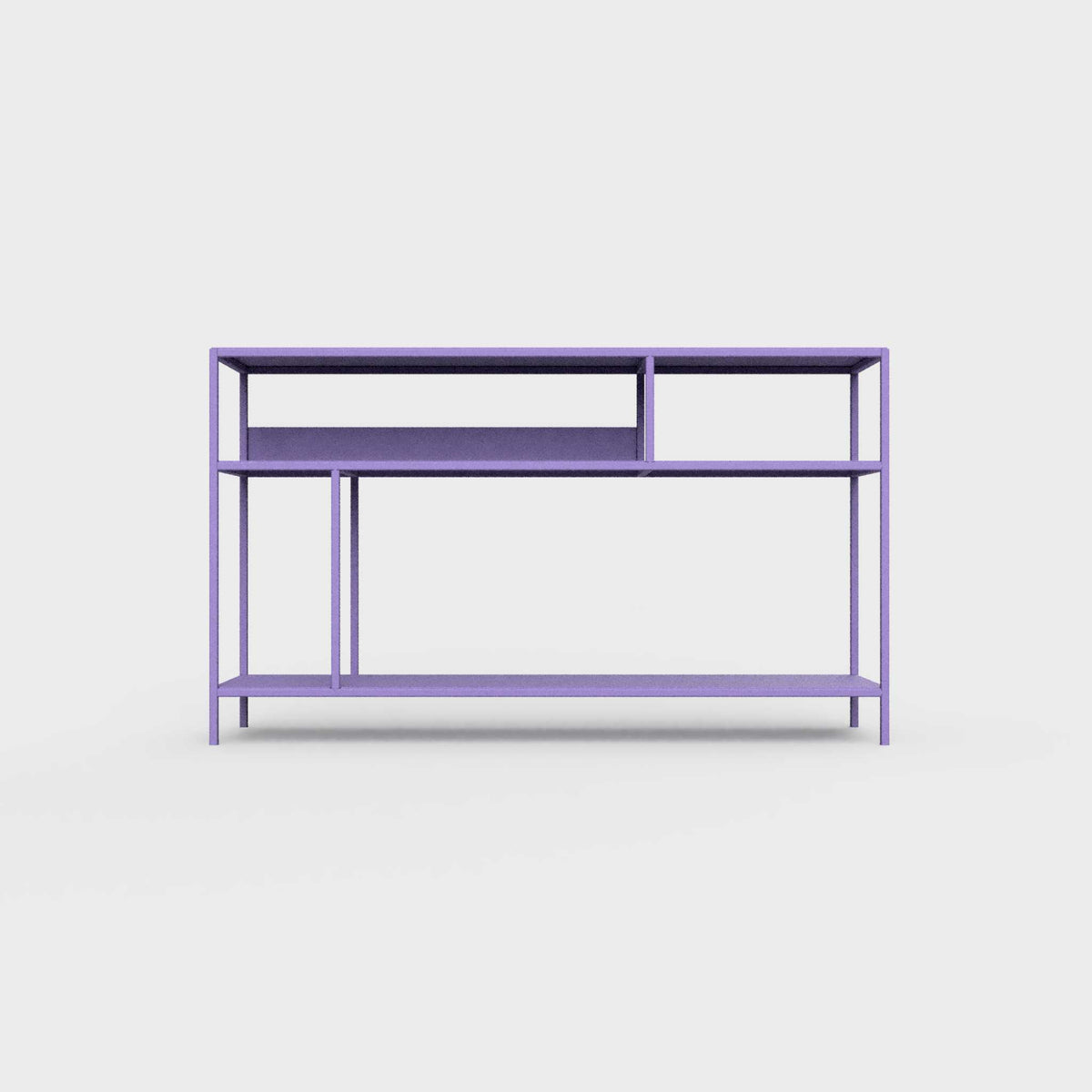 Iris violet color ÉTAUDORÉ DESIVA small shelving unit Floks 03, made to order from highest quality powder coated steel