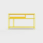 Lemon color ÉTAUDORÉ DESIVA small shelving unit Floks 03, made to order from highest quality powder coated steel