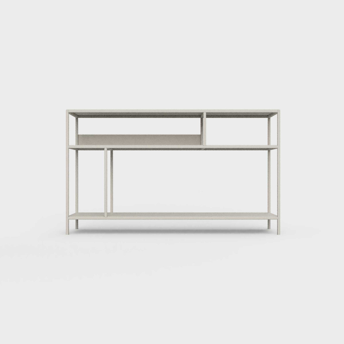 Light beige ÉTAUDORÉ DESIVA small shelving unit Floks 03, made to order from highest quality powder coated steel