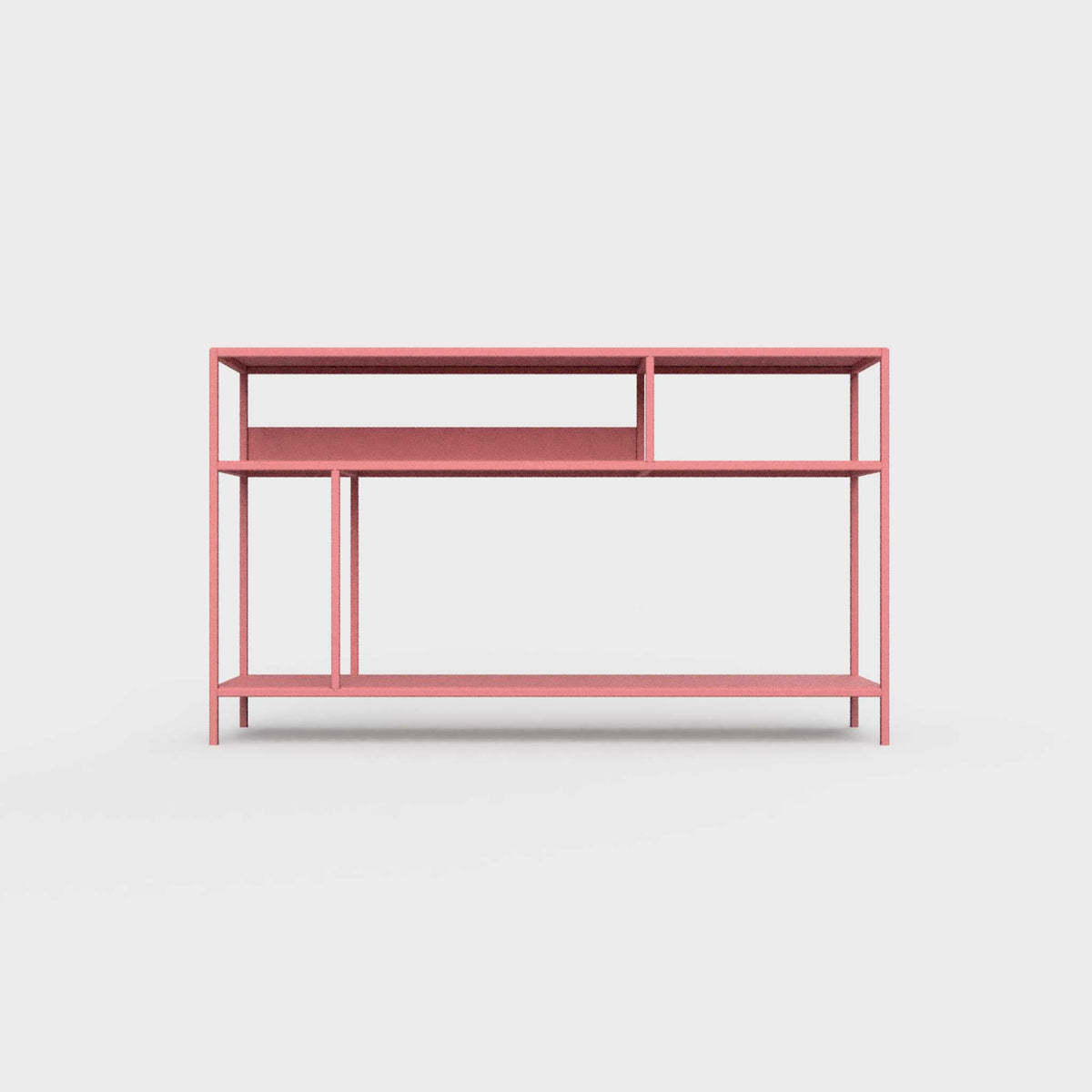 Rose pink color ÉTAUDORÉ DESIVA small shelving unit Floks 03, made to order from highest quality powder coated steel