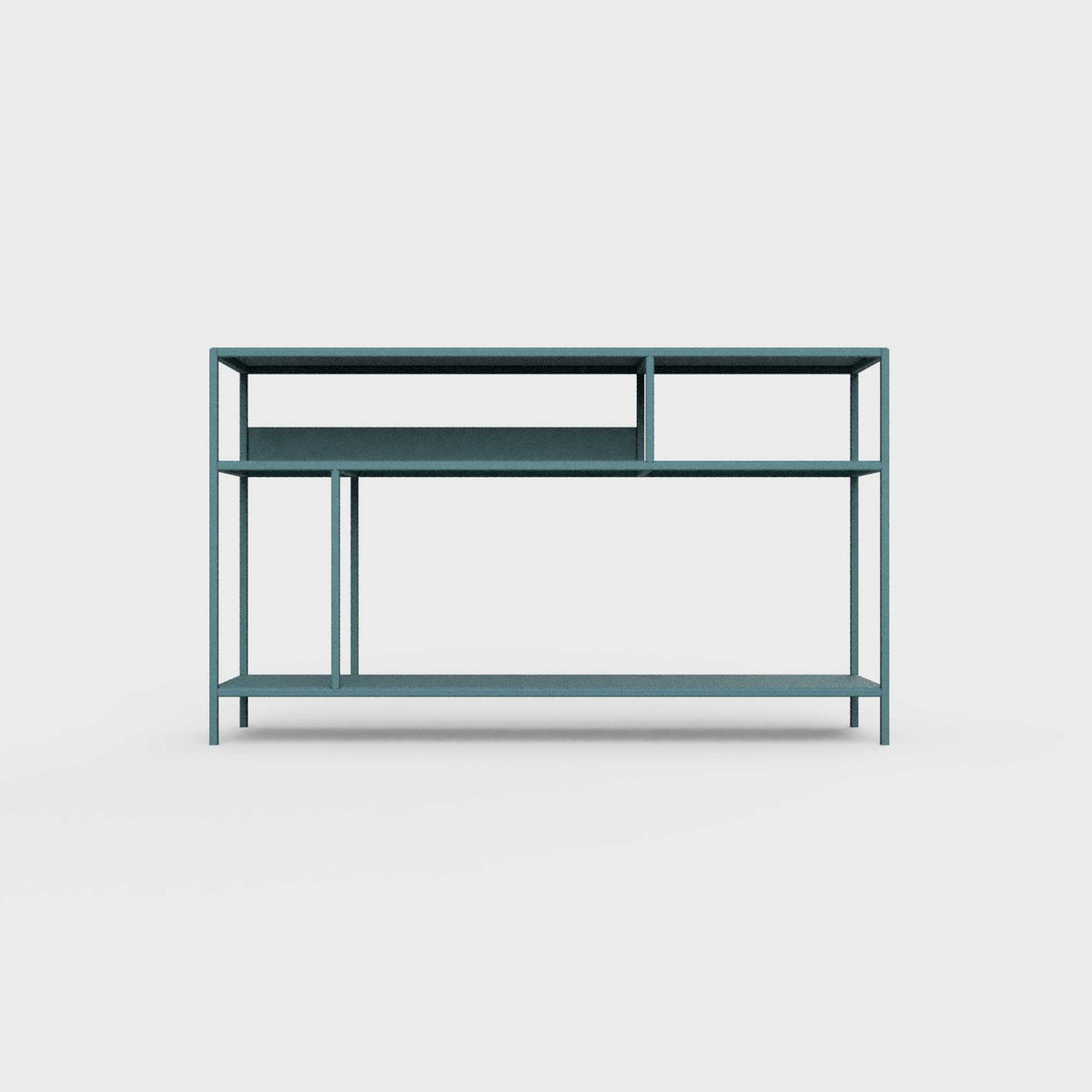 Turquoise green color ÉTAUDORÉ DESIVA small shelving unit Floks 03, made to order from highest quality powder coated steel