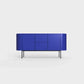ÉTAUDORÉ Desiva Lumia 01 steel rounded sideboard in bluebell blue powder coated steel