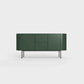 ÉTAUDORÉ Desiva Lumia 01 steel rounded sideboard in bottle green powder coated steel