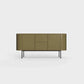 ÉTAUDORÉ Desiva Lumia 01 steel rounded sideboard in brown olive brown-green powder coated steel