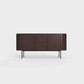 ÉTAUDORÉ Desiva Lumia 01 steel rounded sideboard in coffee brown powder coated steel