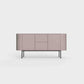 ÉTAUDORÉ Desiva Lumia 01 steel rounded sideboard in cold beige powder coated steel