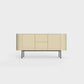 ÉTAUDORÉ Desiva Lumia 01 steel rounded sideboard in dark ecru powder coated steel