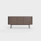 ÉTAUDORÉ Desiva Lumia 01 steel rounded sideboard in earth brown powder coated steel