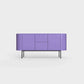 ÉTAUDORÉ Desiva Lumia 01 steel rounded sideboard in iris violet powder coated steel