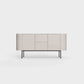 ÉTAUDORÉ Desiva Lumia 01 steel rounded sideboard in light beige powder coated steel