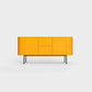 ÉTAUDORÉ Desiva Lumia 01 steel rounded sideboard in orange powder coated steel