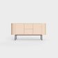 ÉTAUDORÉ Desiva Lumia 01 steel rounded sideboard in pastel salmon powder coated steel