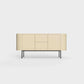 ÉTAUDORÉ Desiva Lumia 01 steel rounded sideboard in sand powder coated steel